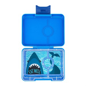 Yumbox - Madkasse Snack (3 rum), Surf Blue / Shark